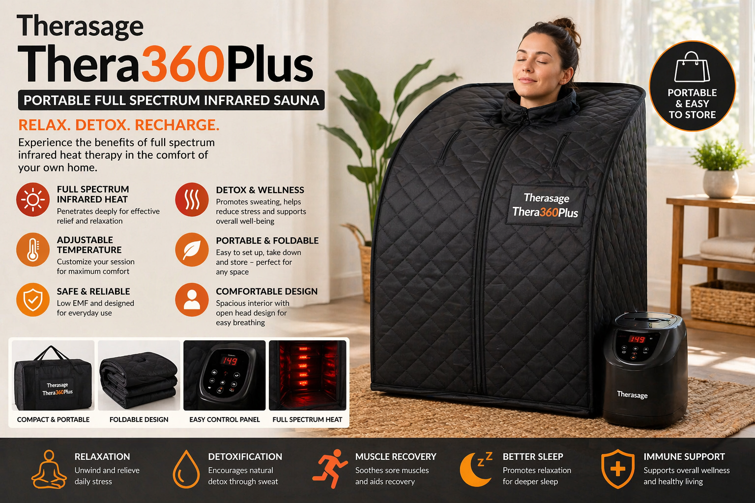 Therasage Thera360Plus Portable Infrared Sauna