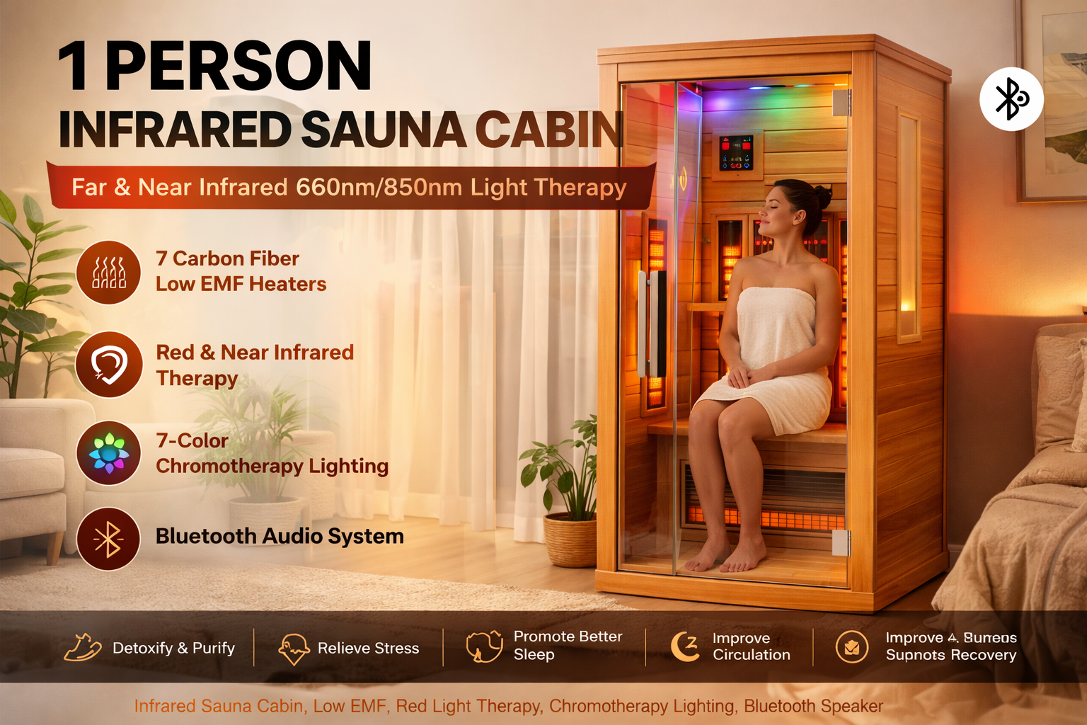 1 person infrared sauna