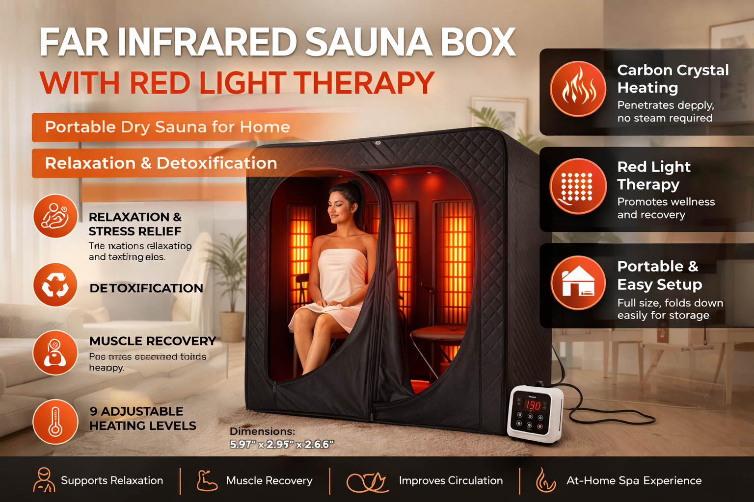 Far Infrared Sauna Box