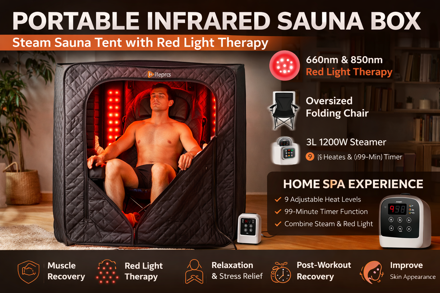 Portable Infrared Sauna Box