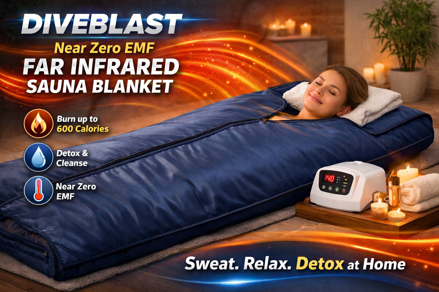 DIVEBLAST Near Zero EMF Far Infrared Sauna Blanket Review