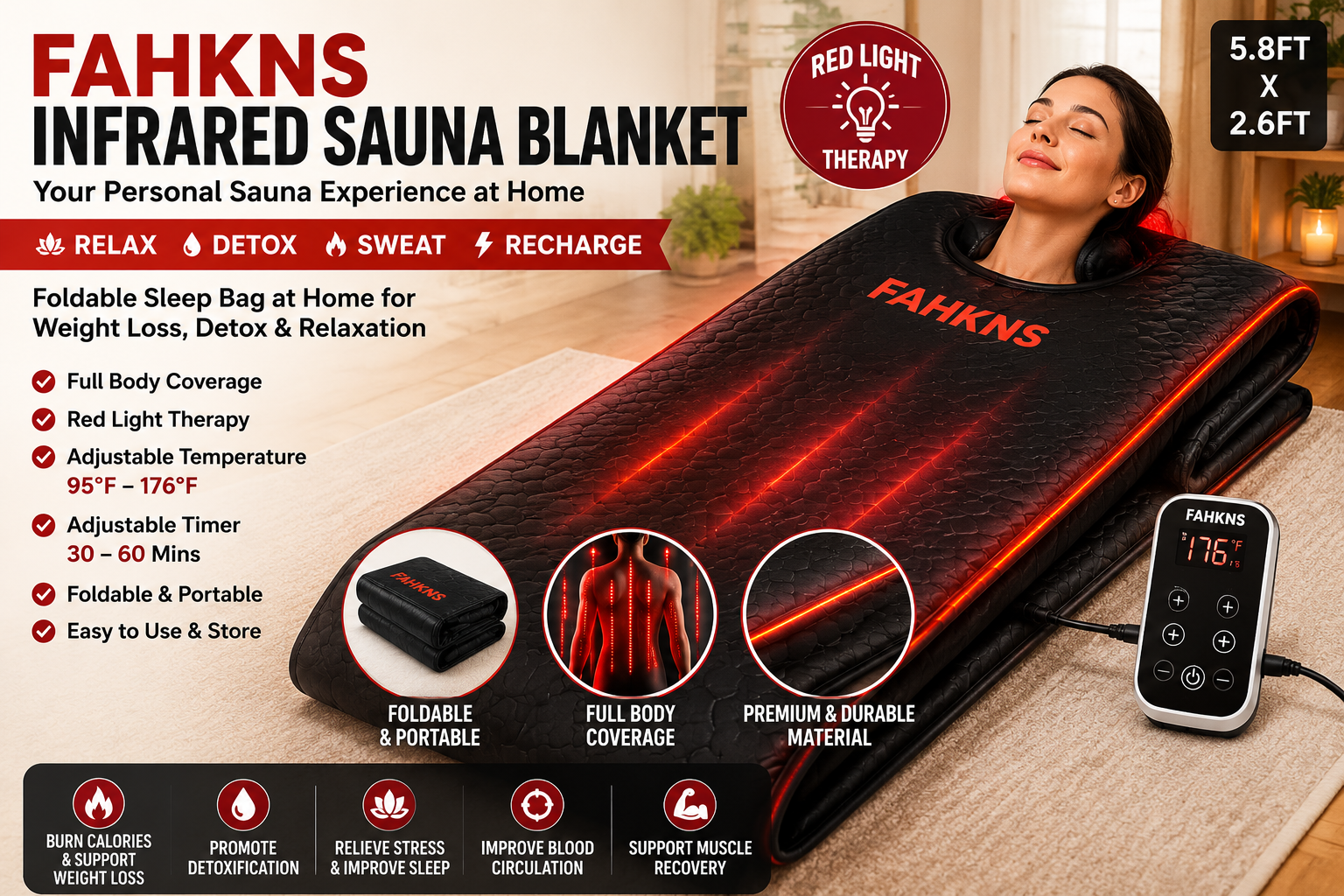 FAHKNS Infrared Sauna Blanket Review: A Convenient Home Sauna Experience
