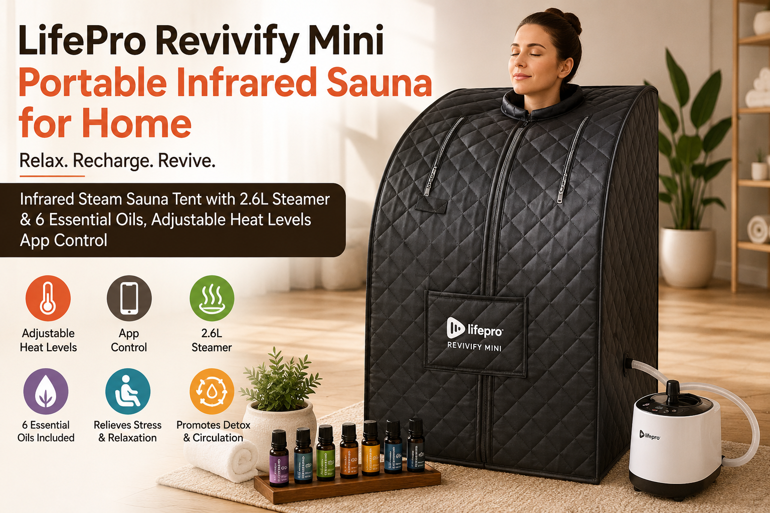 LifePro Revivify Mini Portable Infrared Sauna