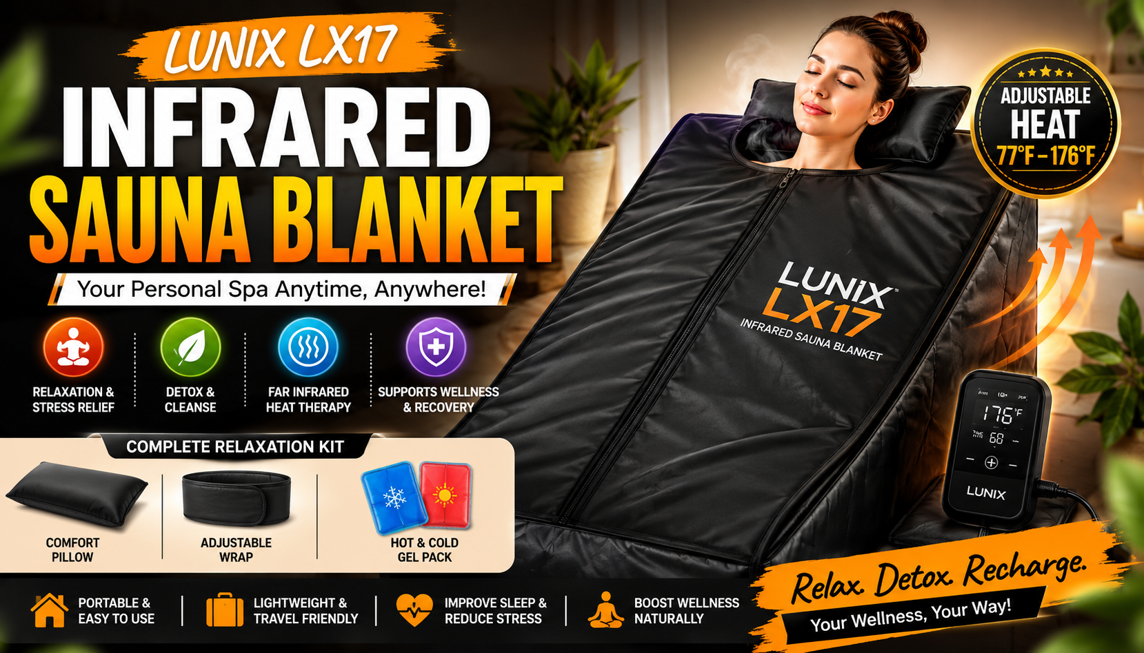 Lunix LX17 Infrared Sauna Blanket Review: A Convenient Way to Relax at Home