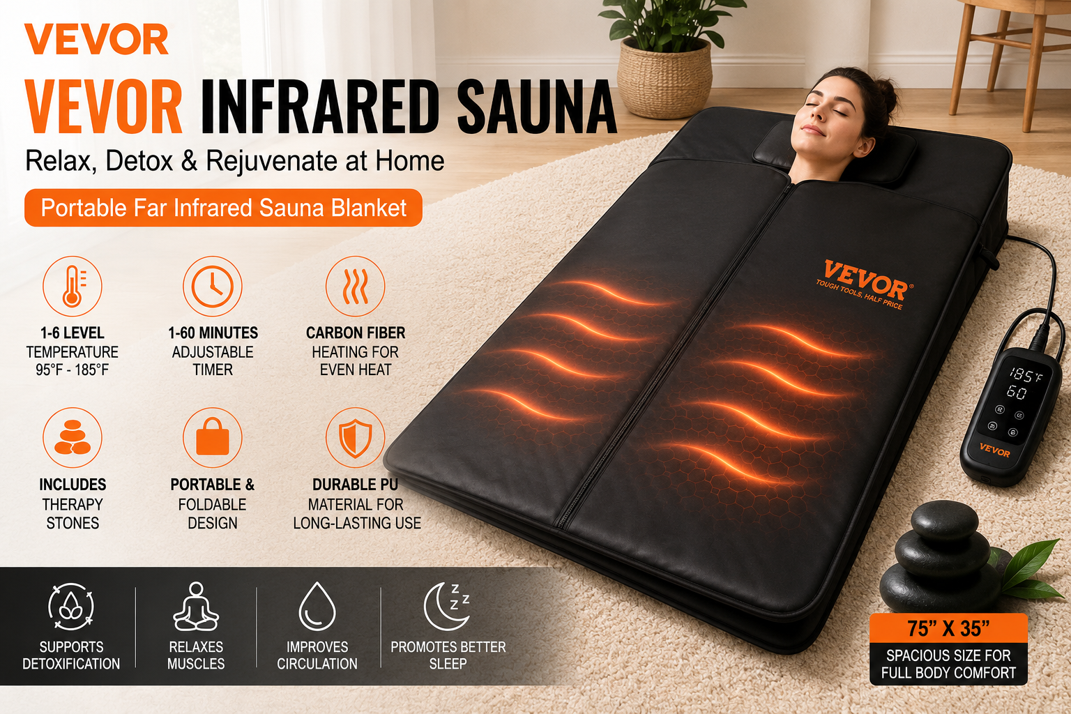 VEVOR Infrared Sauna Blanket
